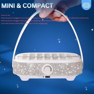 Nail Dust Collector, Mini Diamond Vacuum Fan Manicure Pedicure Tool Acrylic Nail